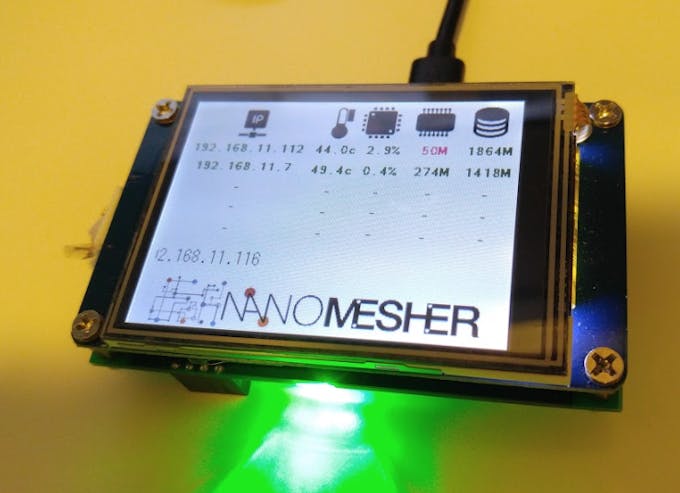 Example of low memory warning with LED lighted on