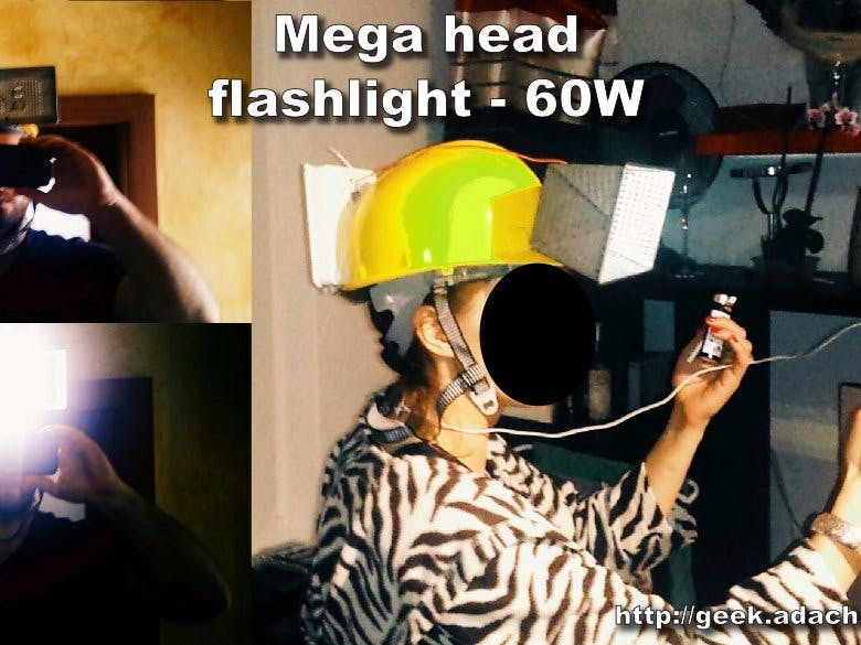 DIY Mega Head Flashlight With 6x10W LEDs