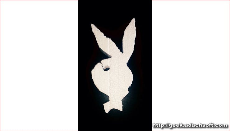 Easter bunny from polystyrene.