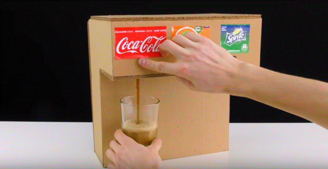 cardboard pop machine