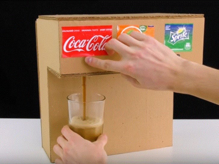 cardboard pop machine