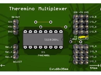 Theremino multiplexer, a multiplier of inputs and outputs.
