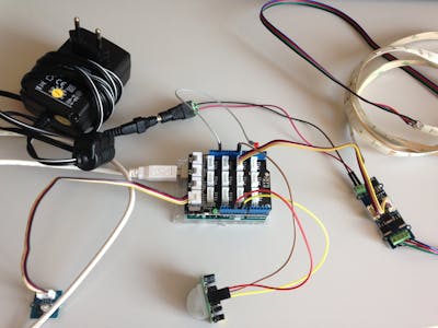 PIR-Sensor Activated RGB Strip Controlled by Uno R3