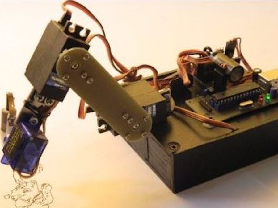 Theremino Arm - A small robot arm with servo.
