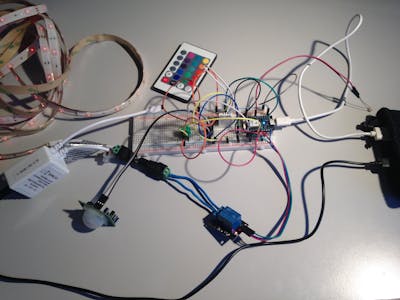 MyPIR-Sensor Activate RGB Stripe Controlled by Relay