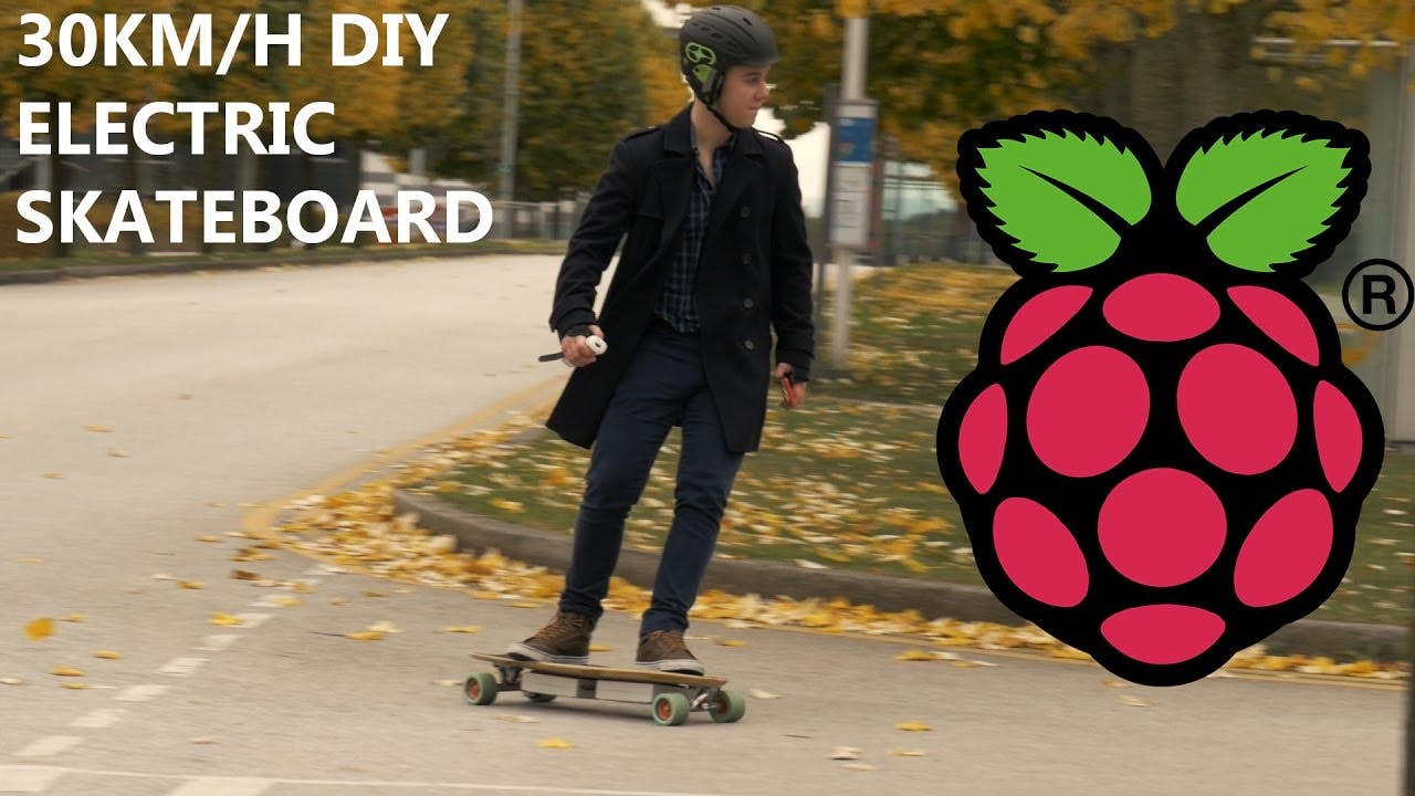 DIY 30km\/h Electric Skateboard  Raspberry Pi\/Wiimote  Hackster.io