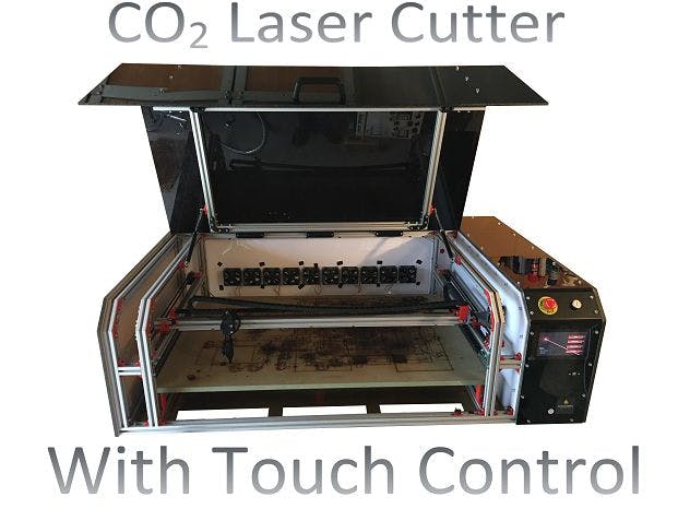 Self Built CO2 Lasercutter with Touch Control