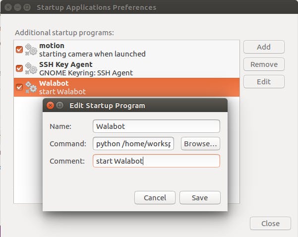 Walabot in Startup application