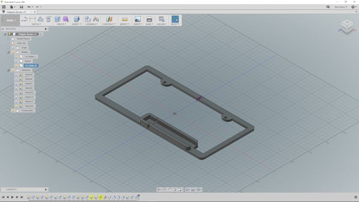 3D printed License plate holder that can hold RealSense Camera