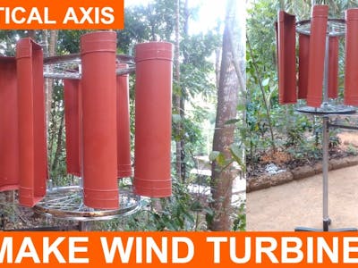 Making a Wind Turbine Project Vertical Axis DIY 