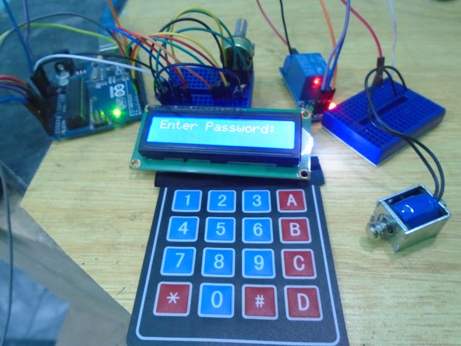 Arduino Keyless Door Lock System With Keypad And Lcd