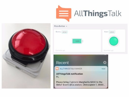 Push for Pizza Using Proximus Public LoRaWAN Connectivity