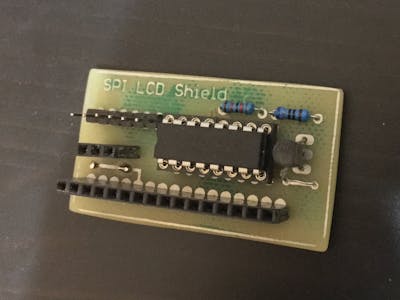 4 Wire LCD Control with BL and Contrast Using Shift Register