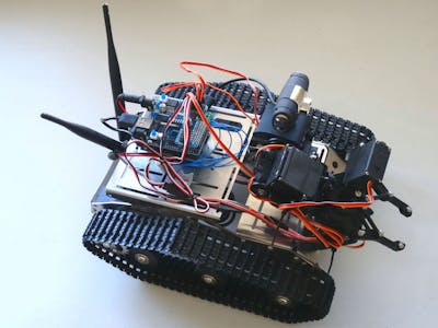 Assemble Kuman Wi-Fi Robot With Camera And Manipulator