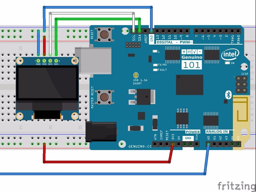 Oled Display With Arduino 101 Arduino Project Hub 9086