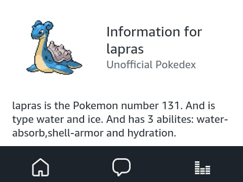 Unofficial Pokedex (Updated 06/2017) - Alexa Skill