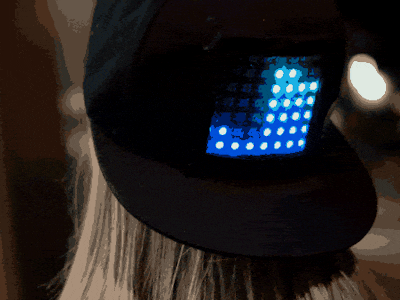 Customizable LED Display Hat