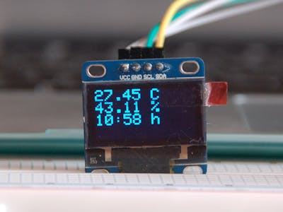 BME280 Measures And Displays On OLED Controlled By Photon