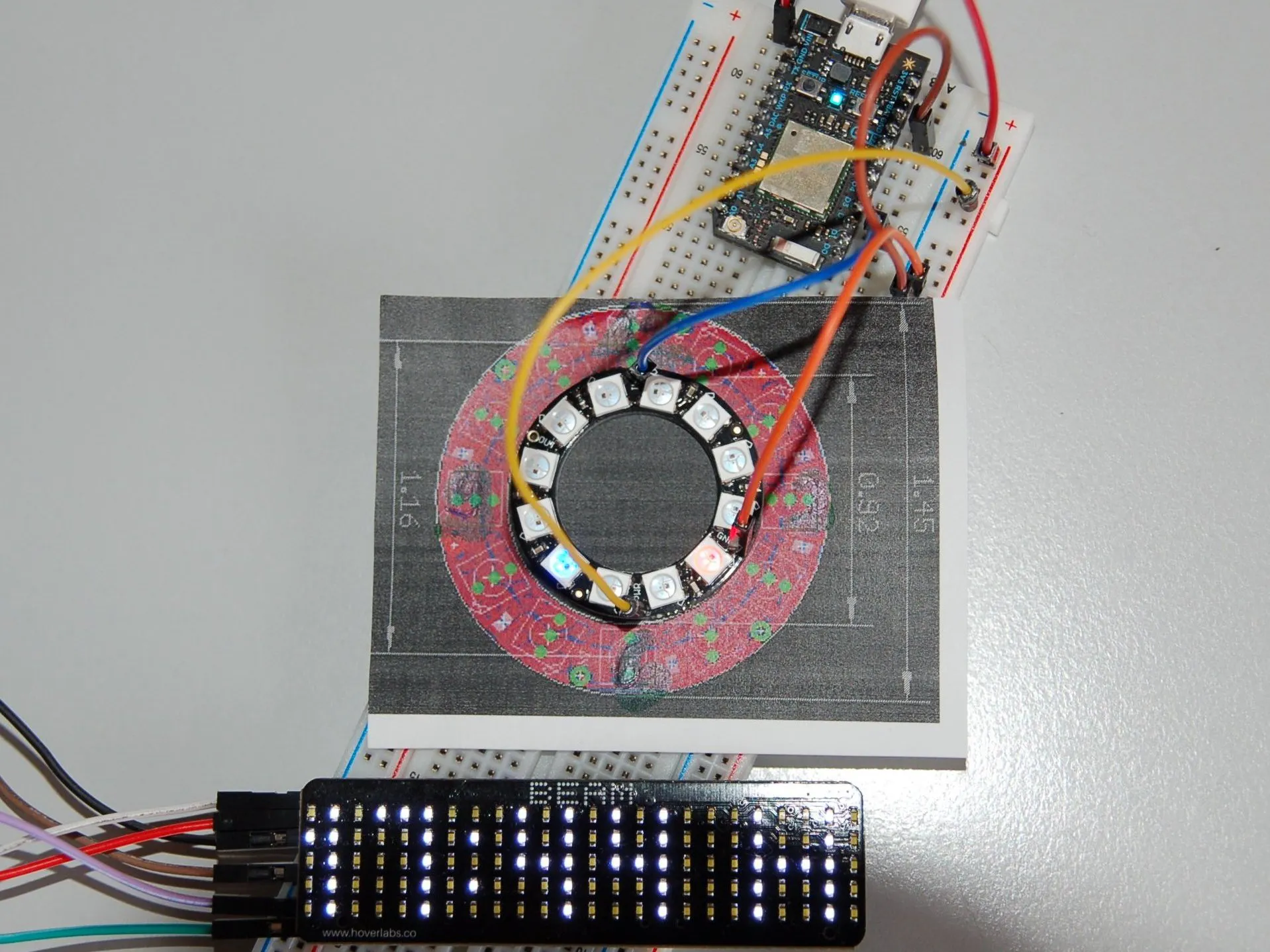 Mylight Clock With Neopixel Ring 12 Controlled By Photon Hackster Io