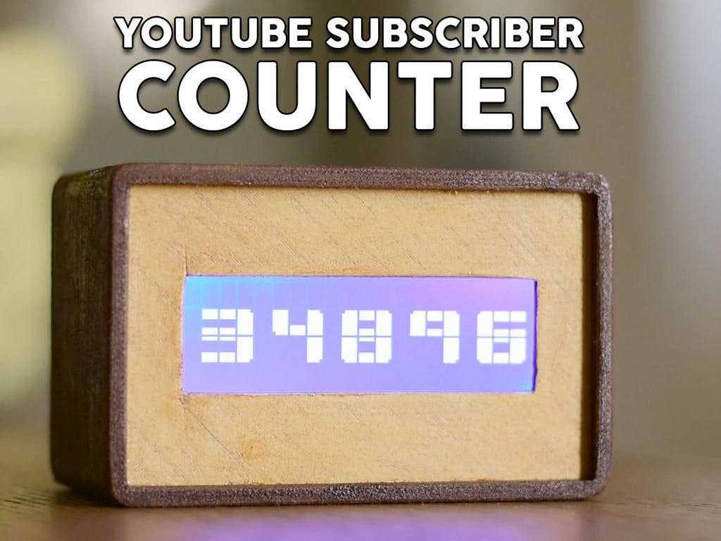 Youtube Subscriber Counter Using An Esp66 Board Hackster Io