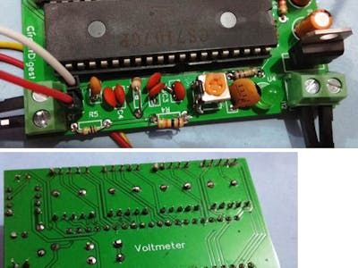 Simple Digital Voltmeter Circuit with PCB using ICL7107