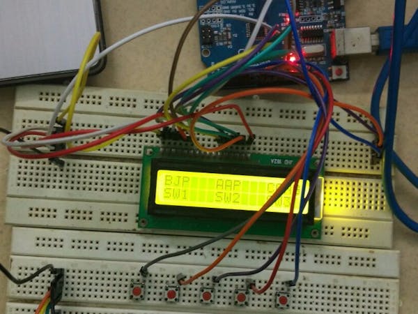 Electronic Voting Machine Using Arduino - Arduino Project Hub