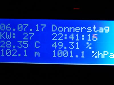 MyLCD20x4 Clock with Value-Added Information - BME280