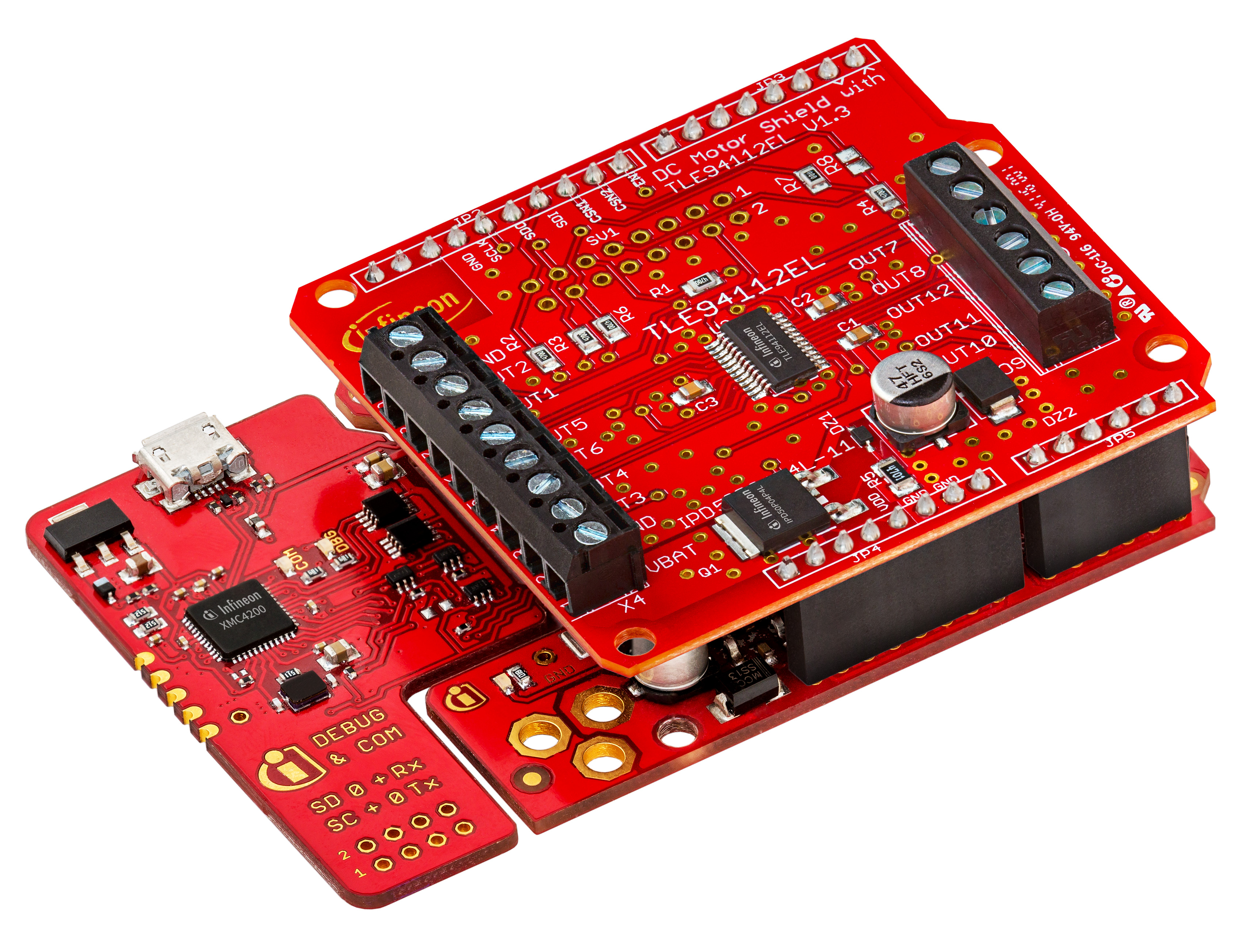 DC Motor Shield with TLE94112ES for Arduino