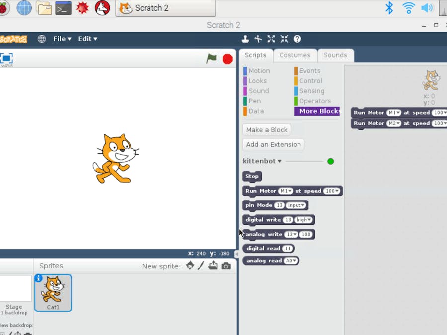 Scratch 2 0 Kittenbot Extension For Raspberry Pi 3 B Hackster Io,Anime Boy Running Drawing