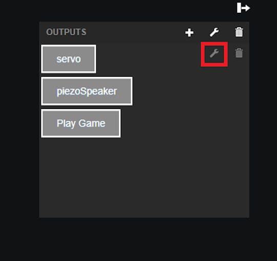 OUTPUTS settings