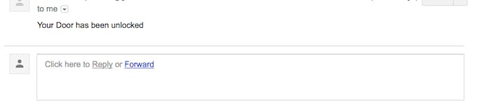 The email I received