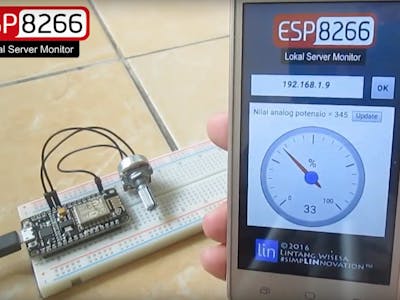 ESP8266 Web Server Data Monitor NodeMCU & its Android App