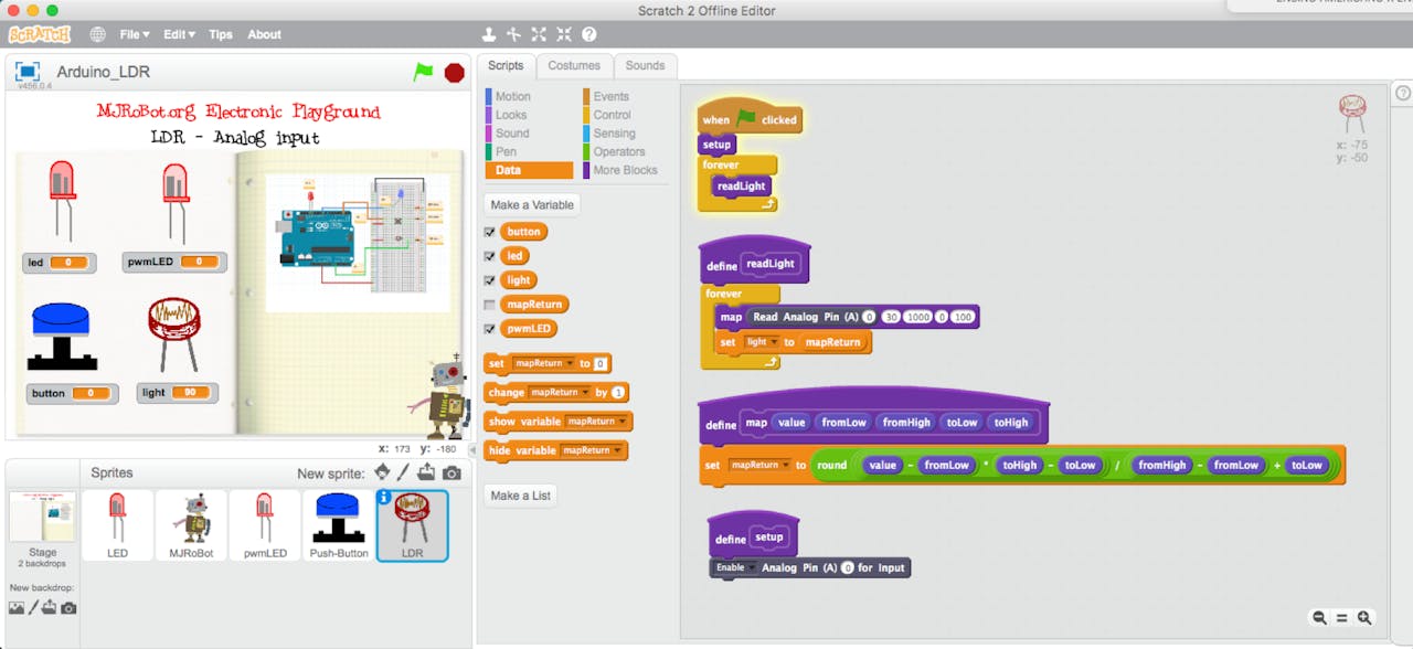 Electronic Playground With Arduino And Scratch 2 Hackster Io