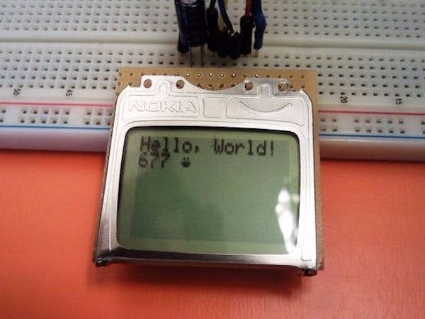 get nostalgic and use nokia 84x48 lcd with arduino arduino project hub