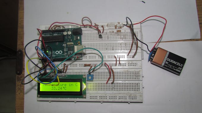 Arduino Based Digital Temperature Sensor - Arduino Project Hub image.