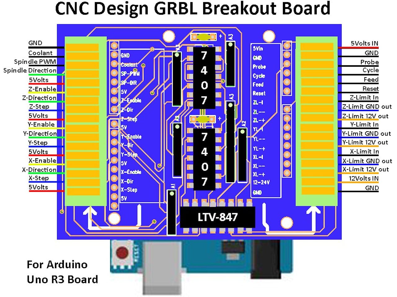Grbl Breakout Board Shield Arduino Uno Hackster Io