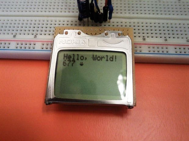 get nostalgic and use nokia 84x48 lcd with arduino arduino project hub