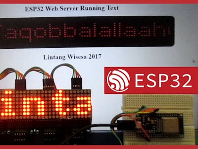 ESP32 Web Server Running Text