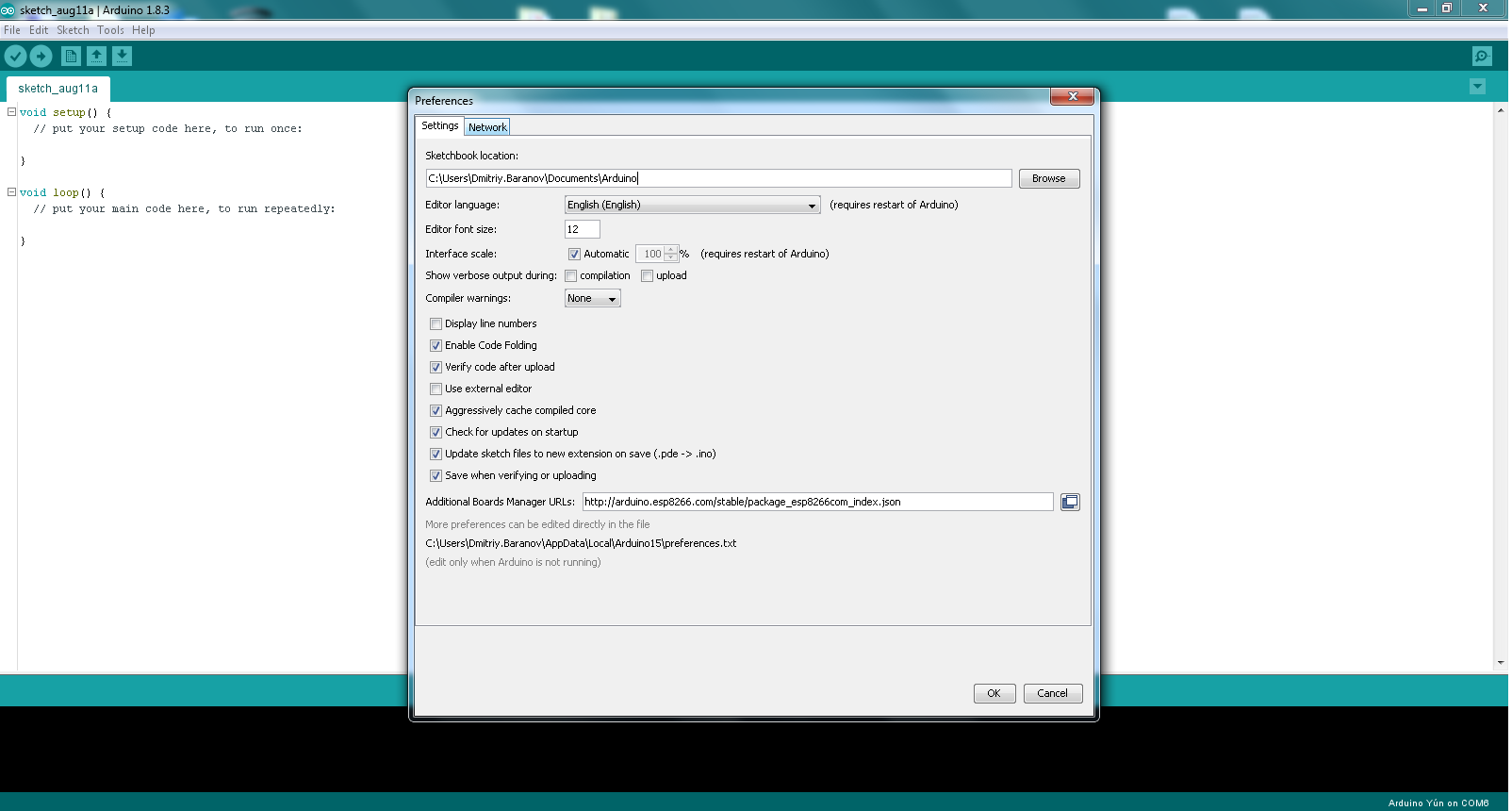 Arduino package index json. Esp8266 WIFI Robot car.