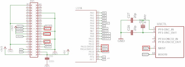 Connecting SWD pins of microcontroller and Raspberry Pi