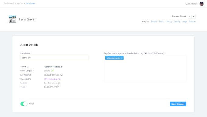 Viewing your Sensor's Signal Status in Dashboard
