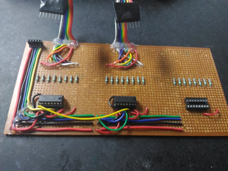 Column control for first 3 8x8 matrices