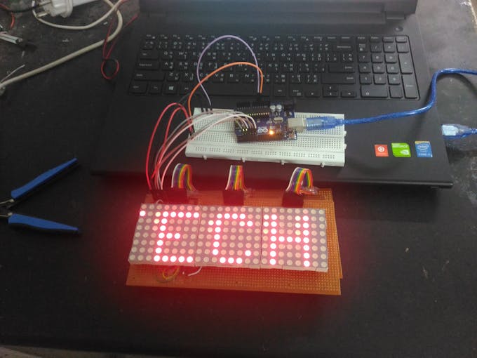 48 X 8 Scrolling Led Matrix Using Arduino Arduino Project Hub 5868