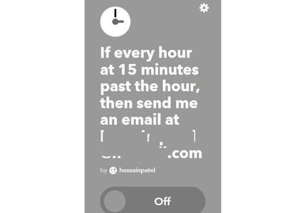 Using IFTTT Date and Time applet - Send email