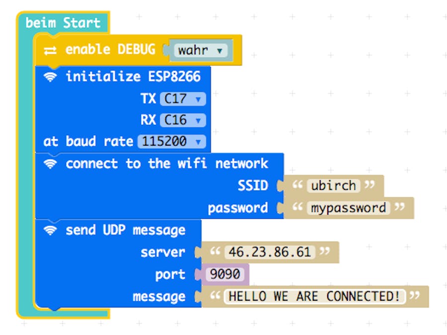 ESP8266 wifi connections with Calliope mini