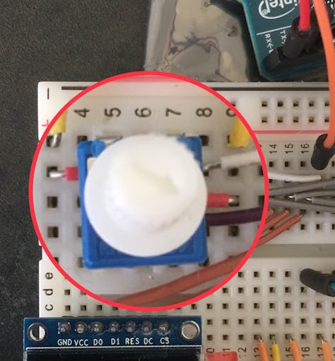 Potentiometer turned all the way to the right