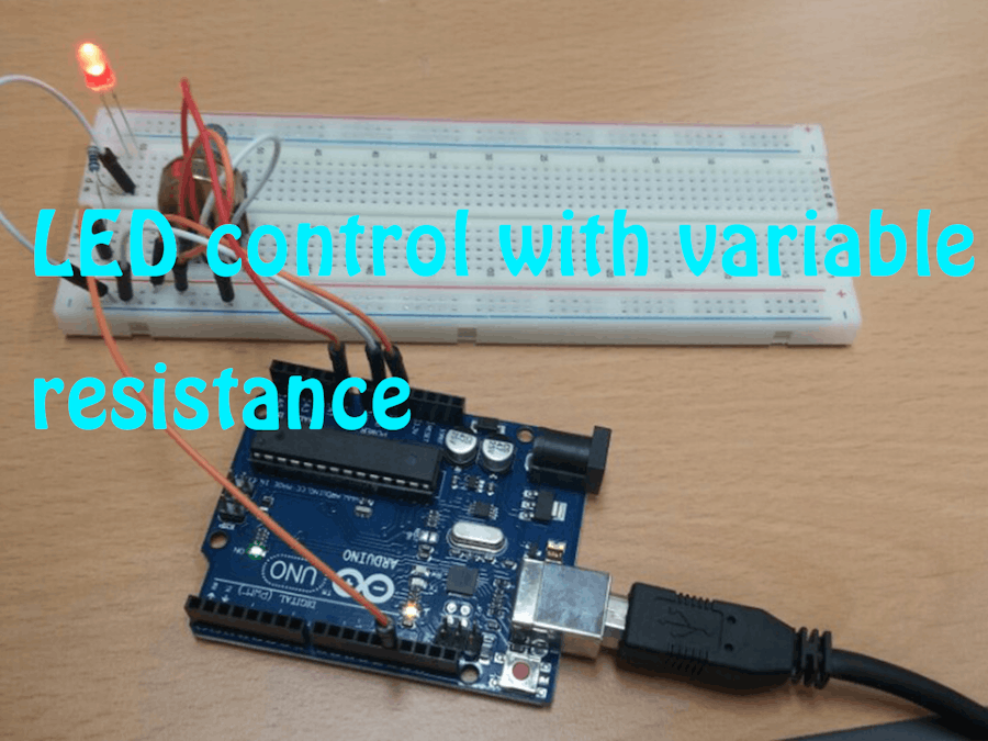 Adjusting LED Brightness With Variable Resistance