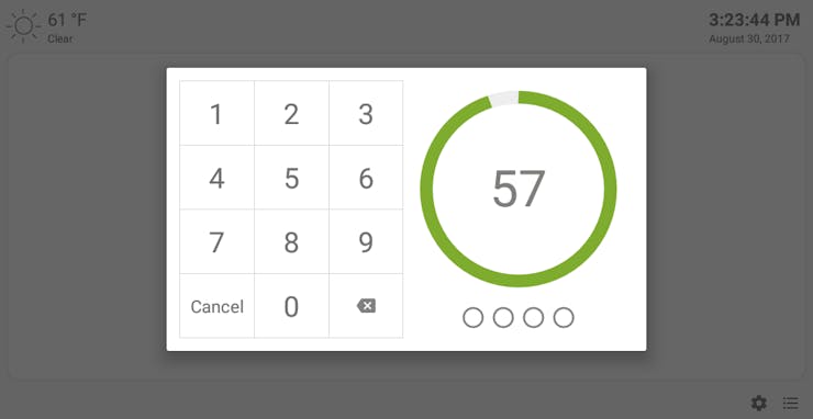 Disable the alarm with the code.
