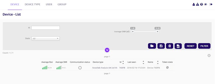 Sigfox Device List