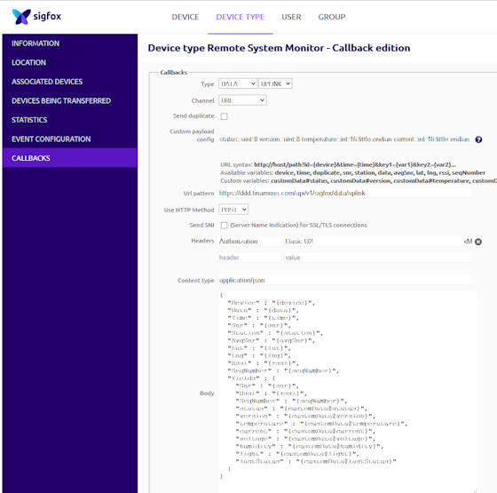 Custom Callback Configuration